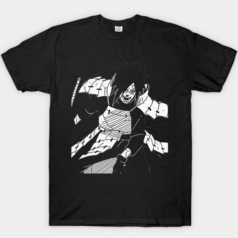 Naruto Madara Monochrome Dark Print