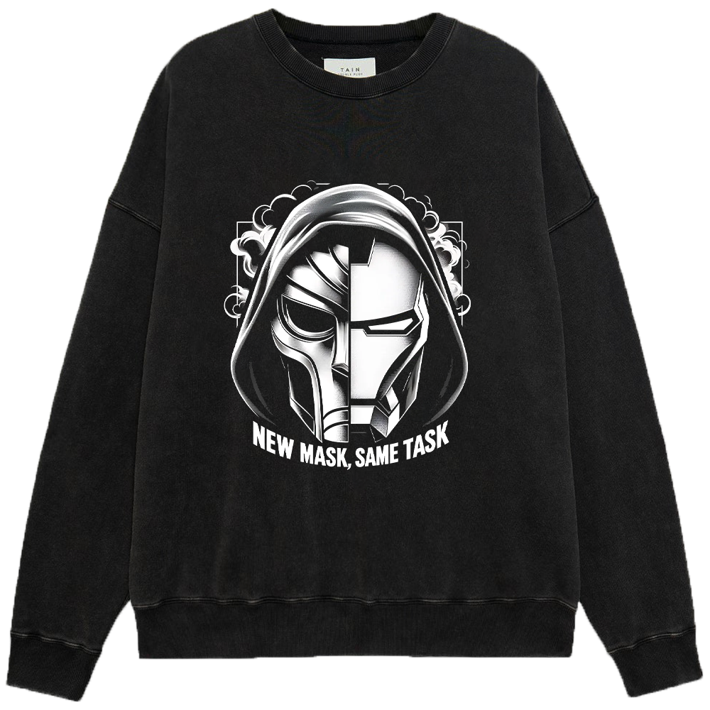 Marvel Iron Man × Doctor Doom Half-Face Meme Print