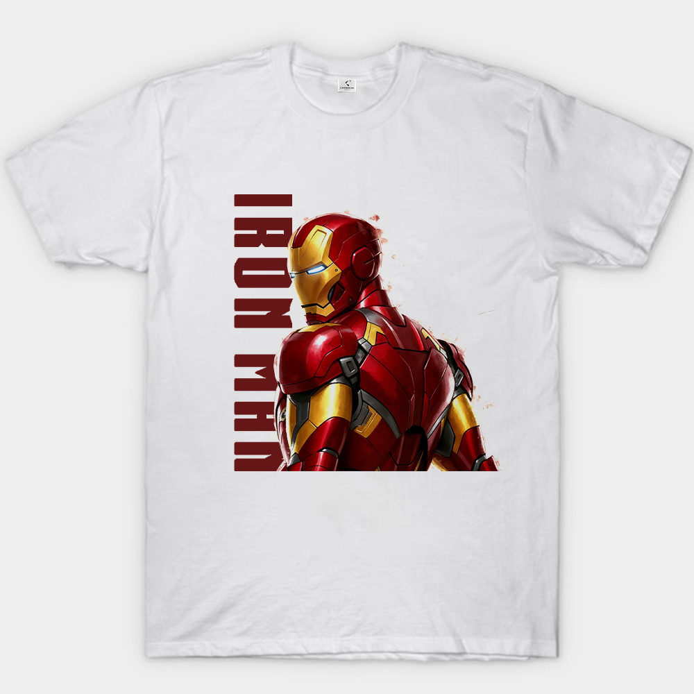 Marvel Iron Man Vertical Text Armor Back View Print
