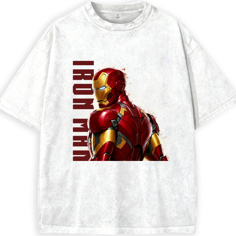Marvel Iron Man Vertical Text Armor Back View Print