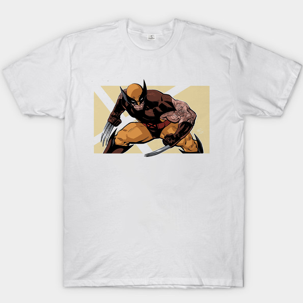 Marvel Wolverine Brown-Yellow Armor Charge Print