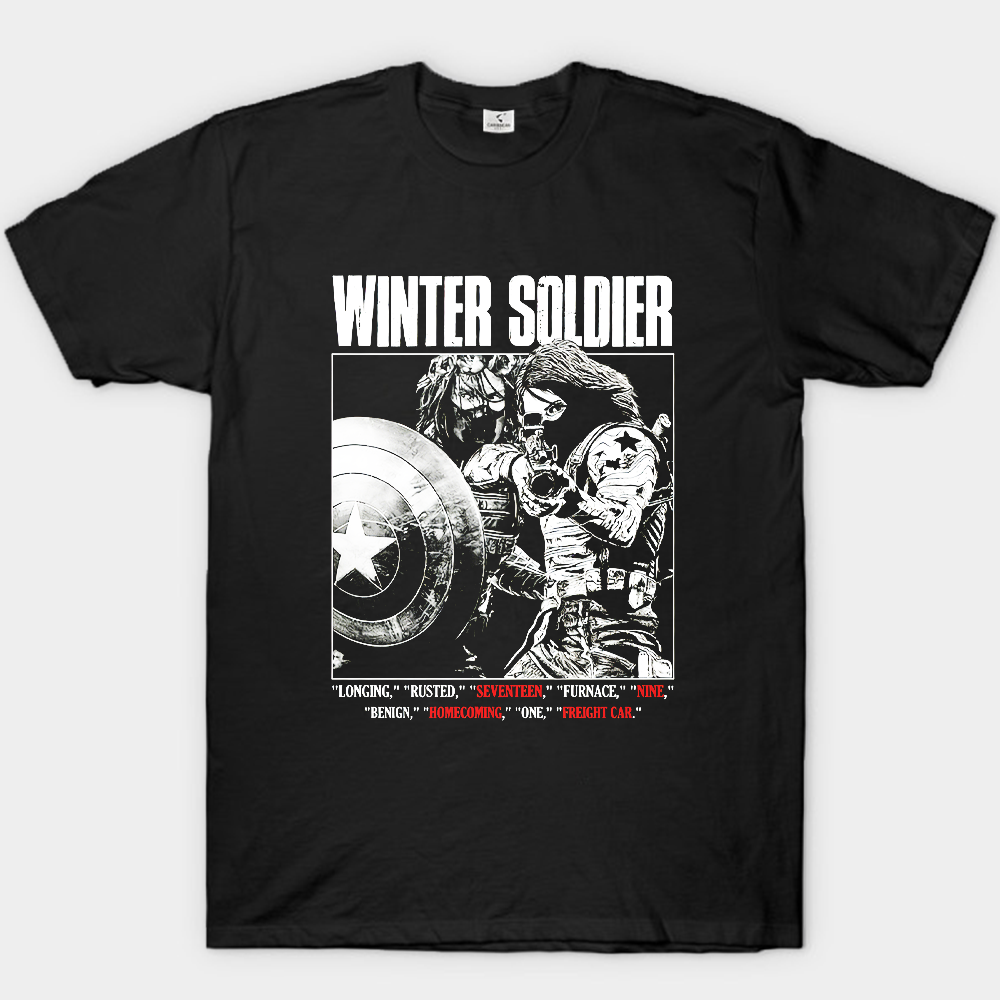 Marvel Captain America & Winter Soldier Monochrome Showdown Poster Print