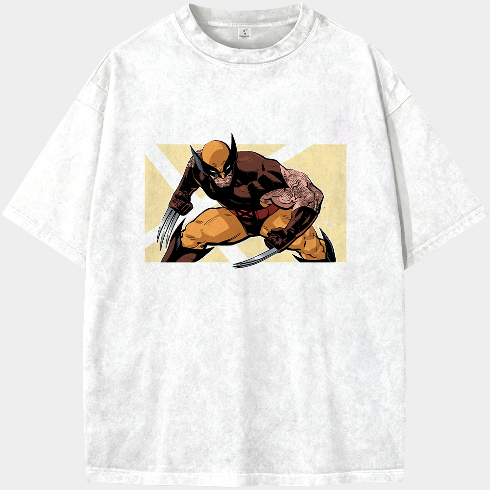 Marvel Wolverine Brown-Yellow Armor Charge Print