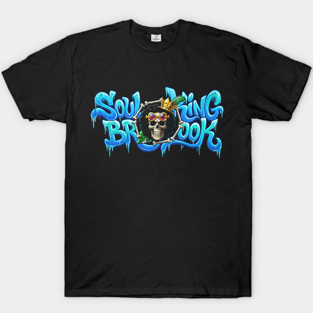 One Piece Soul King Brook Ice Texture Graffiti Print
