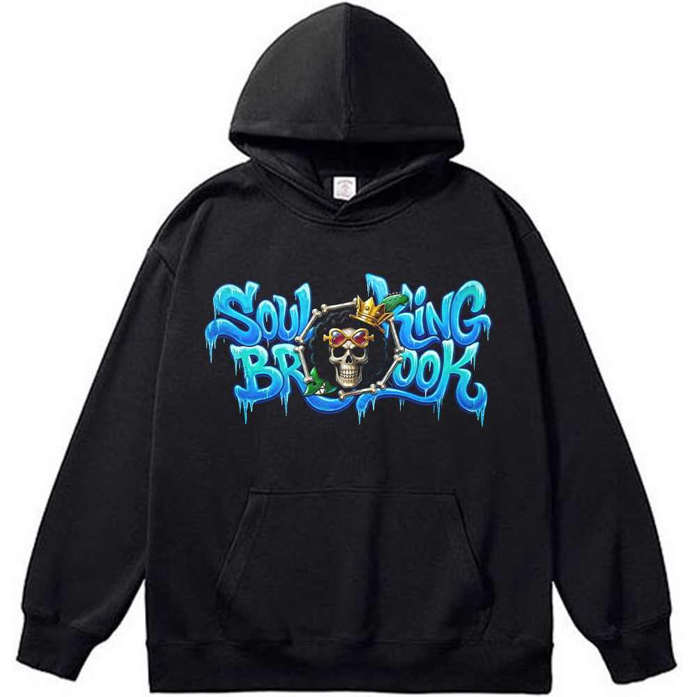 One Piece Soul King Brook Ice Texture Graffiti Print