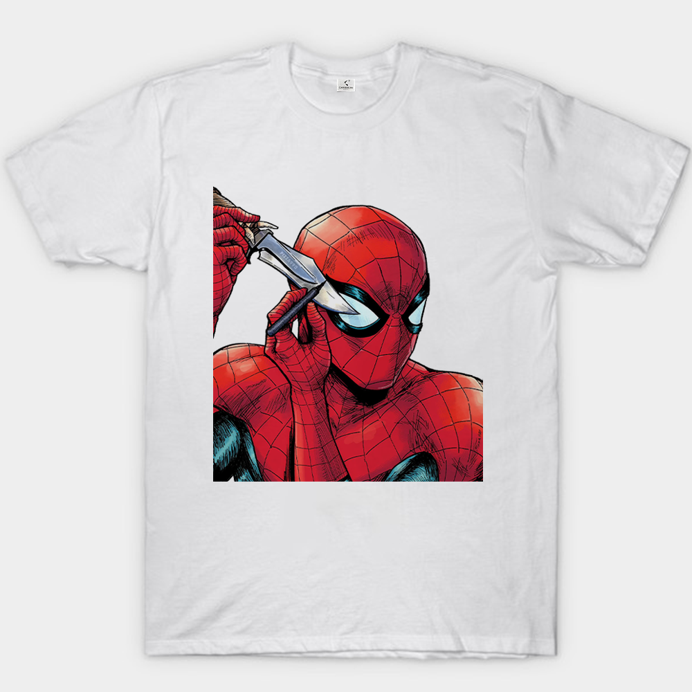 Marvel Spider-Man x Chainsaw Man Knife Meme Print