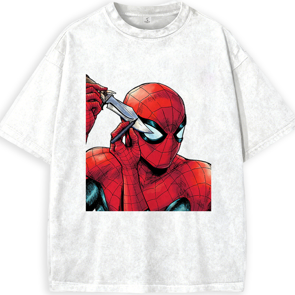 Marvel Spider-Man x Chainsaw Man Knife Meme Print