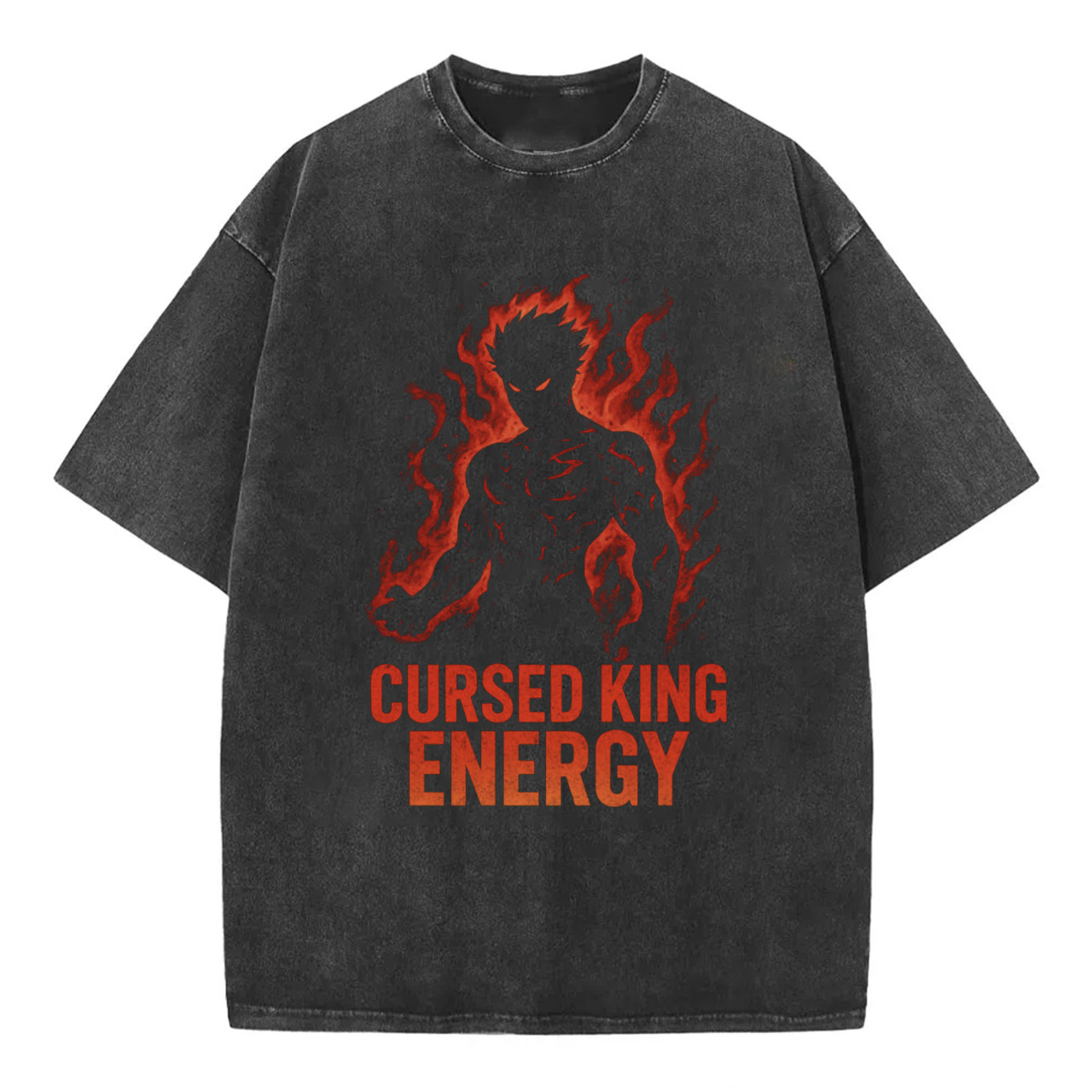 Cursed King Energy – Dark Anime Power Tee T-Shirt