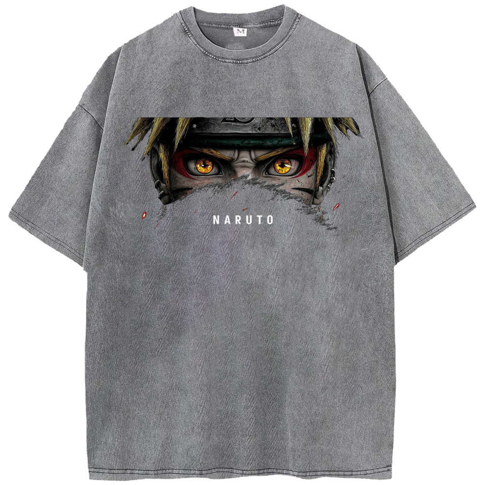 Cartoon Naruto Washed T-Shirts
