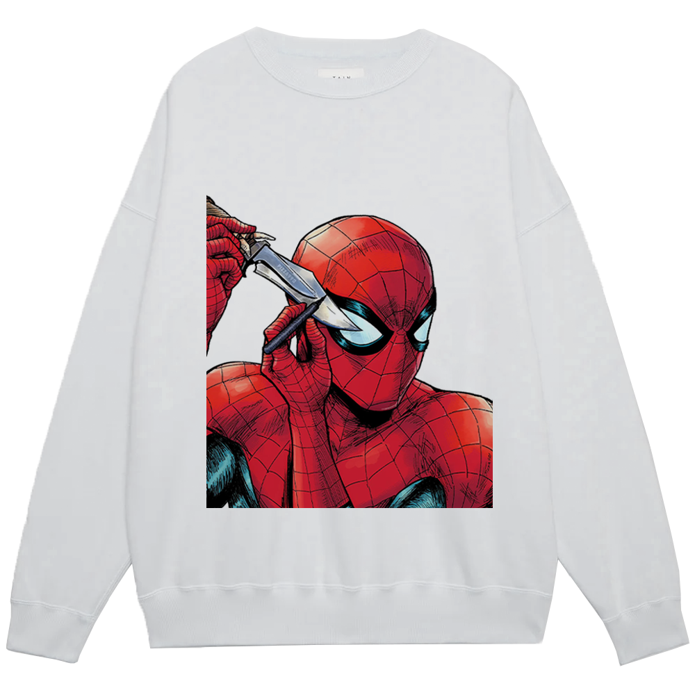 Marvel Spider-Man x Chainsaw Man Knife Meme Print