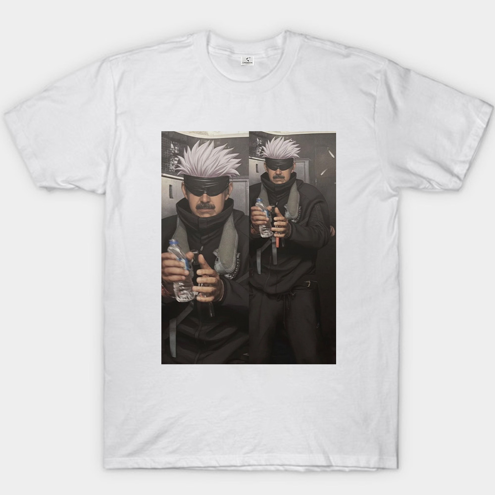 Jujutsu Kaisen & Maduro Gojo Satoru Meme Print White