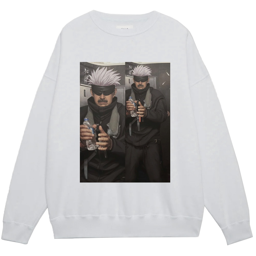 Jujutsu Kaisen & Maduro Gojo Satoru Meme Print White