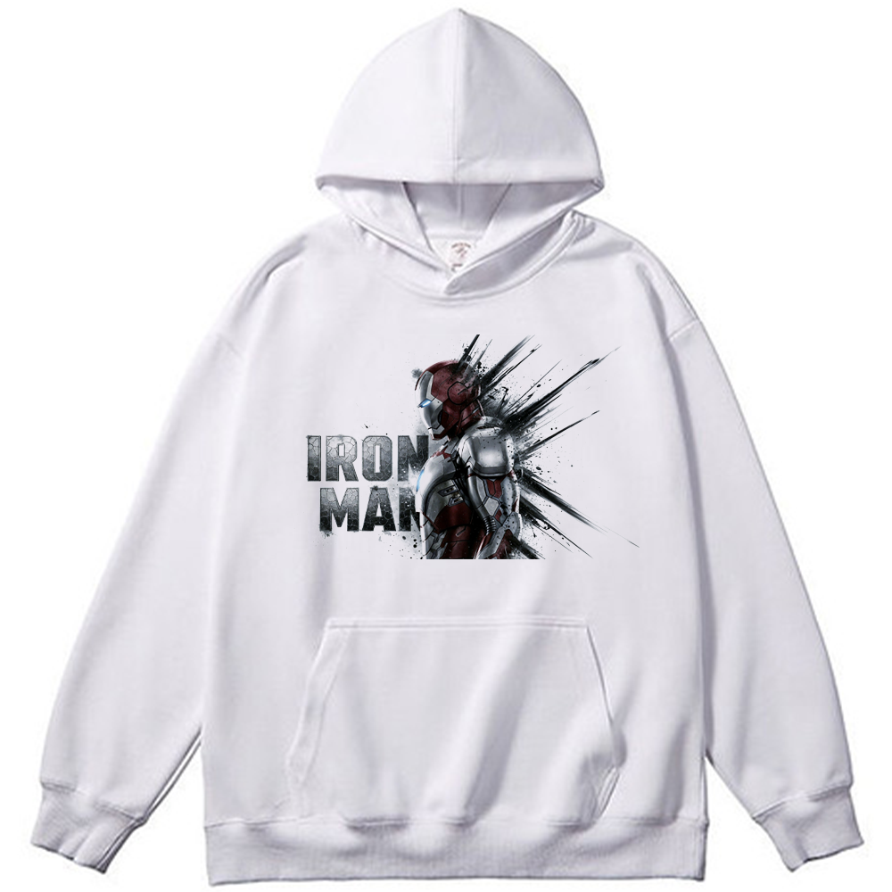 Marvel Iron Man Splatter Explosion Red-White Armor Print