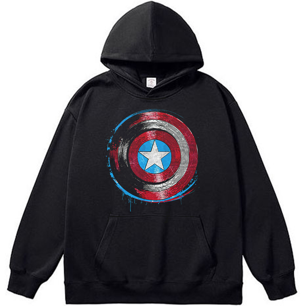 Marvel Captain America Splatter Paint Distressed Shield Print