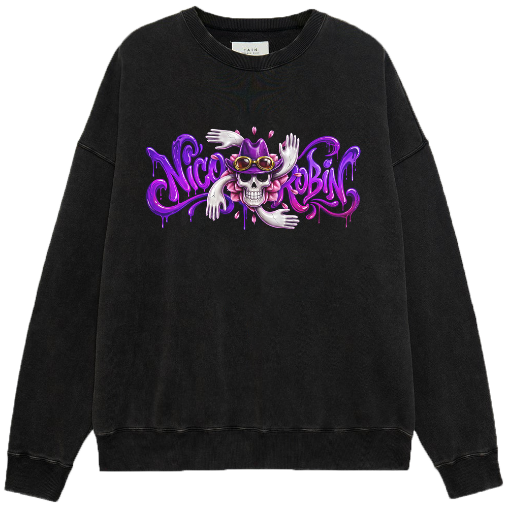 One Piece Nico Robin Flower-Flower Fruit Graffiti Print