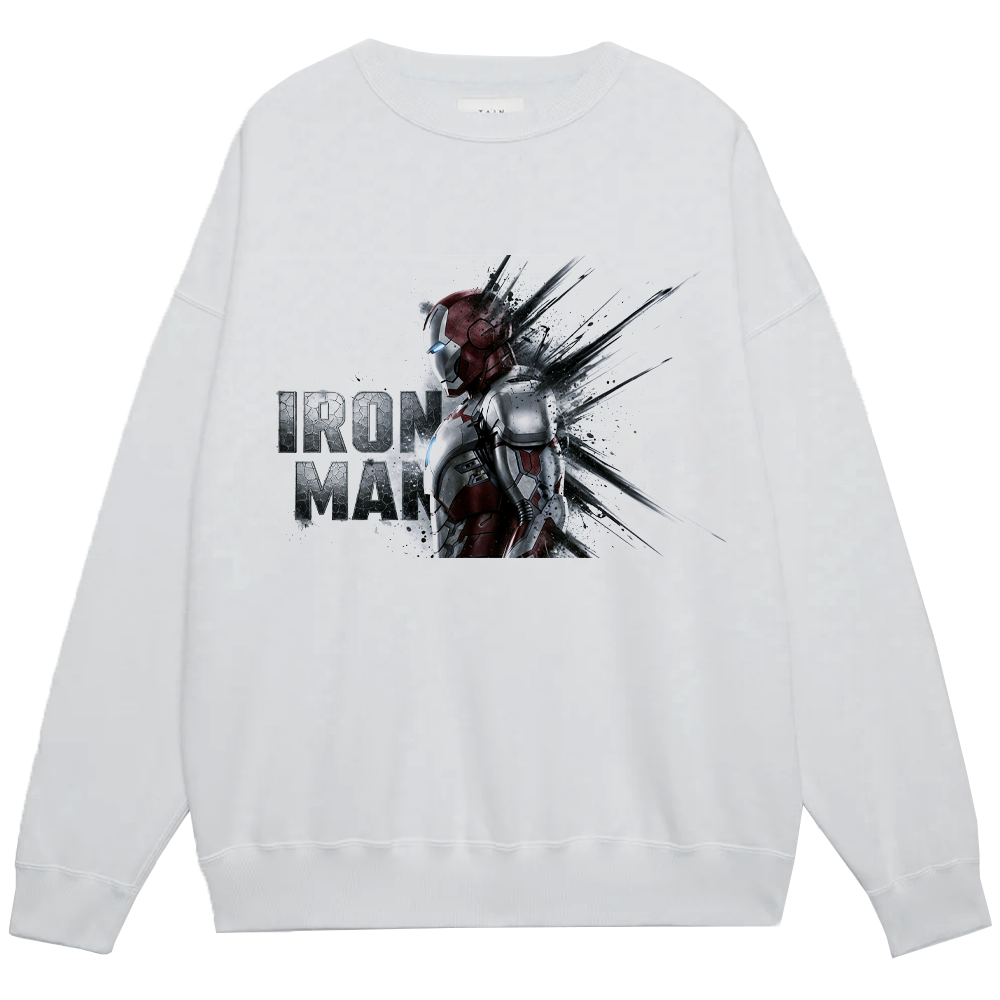 Marvel Iron Man Splatter Explosion Red-White Armor Print
