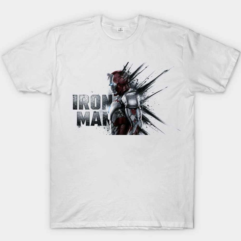 Marvel Iron Man Splatter Explosion Red-White Armor Print