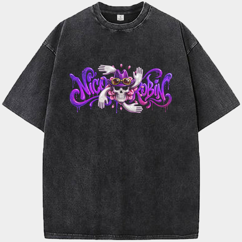 One Piece Nico Robin Flower-Flower Fruit Graffiti Print