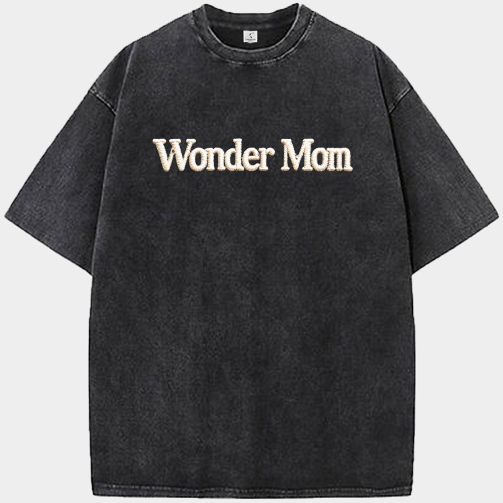 Marvel Wonder Man Minimalist White Text Logo Embroidered Print