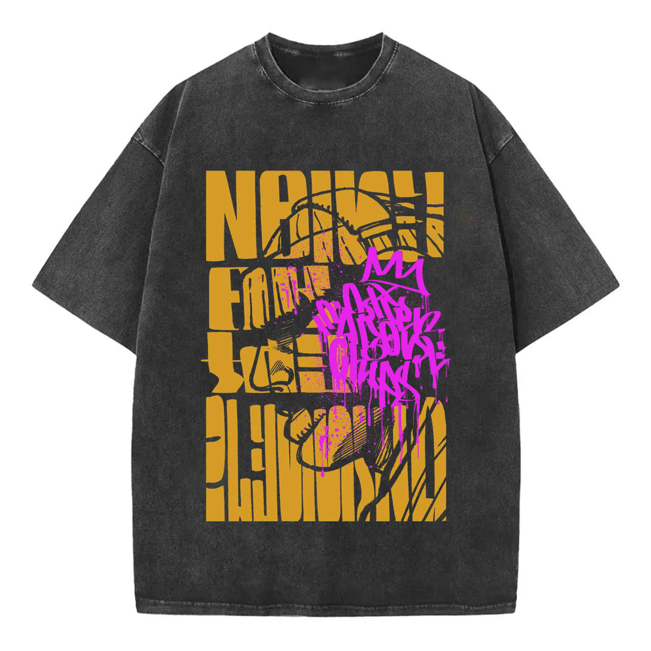 Gachiakuta Cartoon Washed T-Shirts