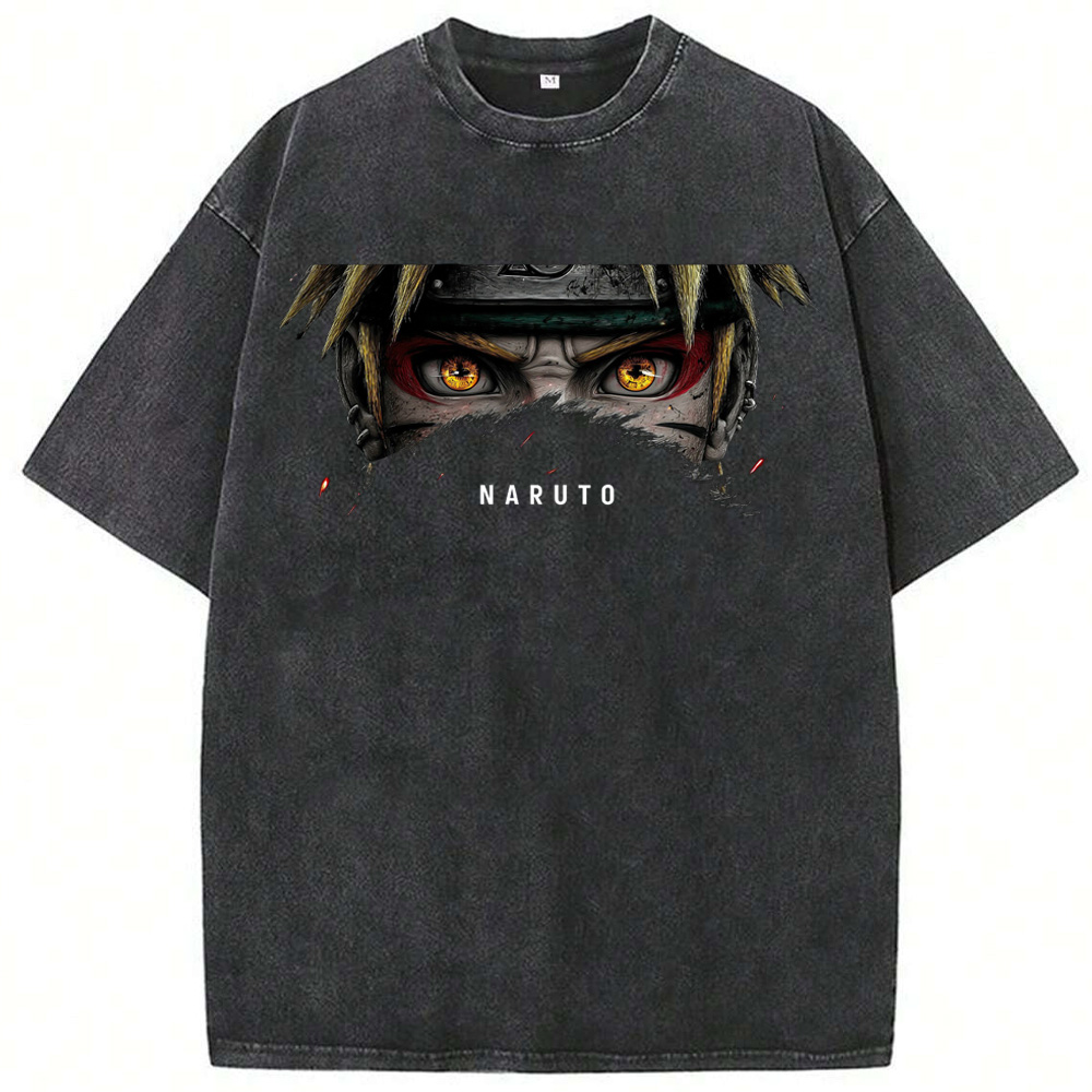 Cartoon Naruto Washed T-Shirts