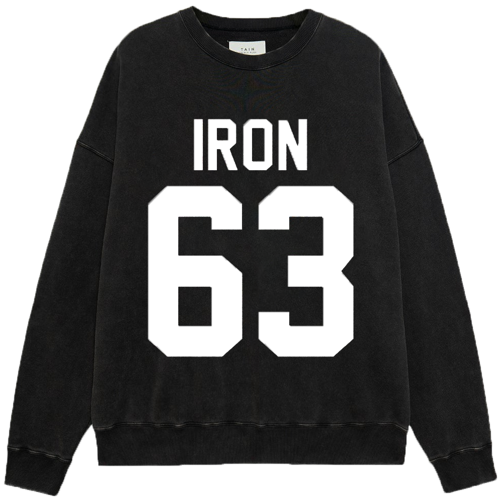Marvel Iron Man "IRON 63" Jersey Style Logo Print