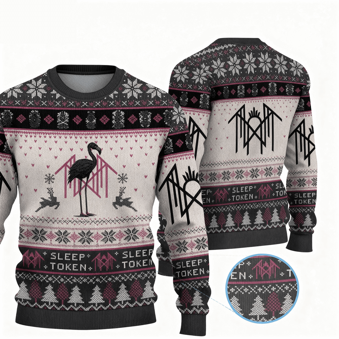 Christmas Ugly Sweater 3D Unisex Sleep Token Pure Knitted Sweater