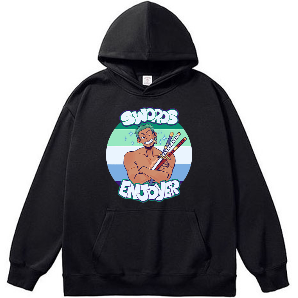 One Piece Roronoa Zoro Swords Enjoyer Cartoon Graffiti Print