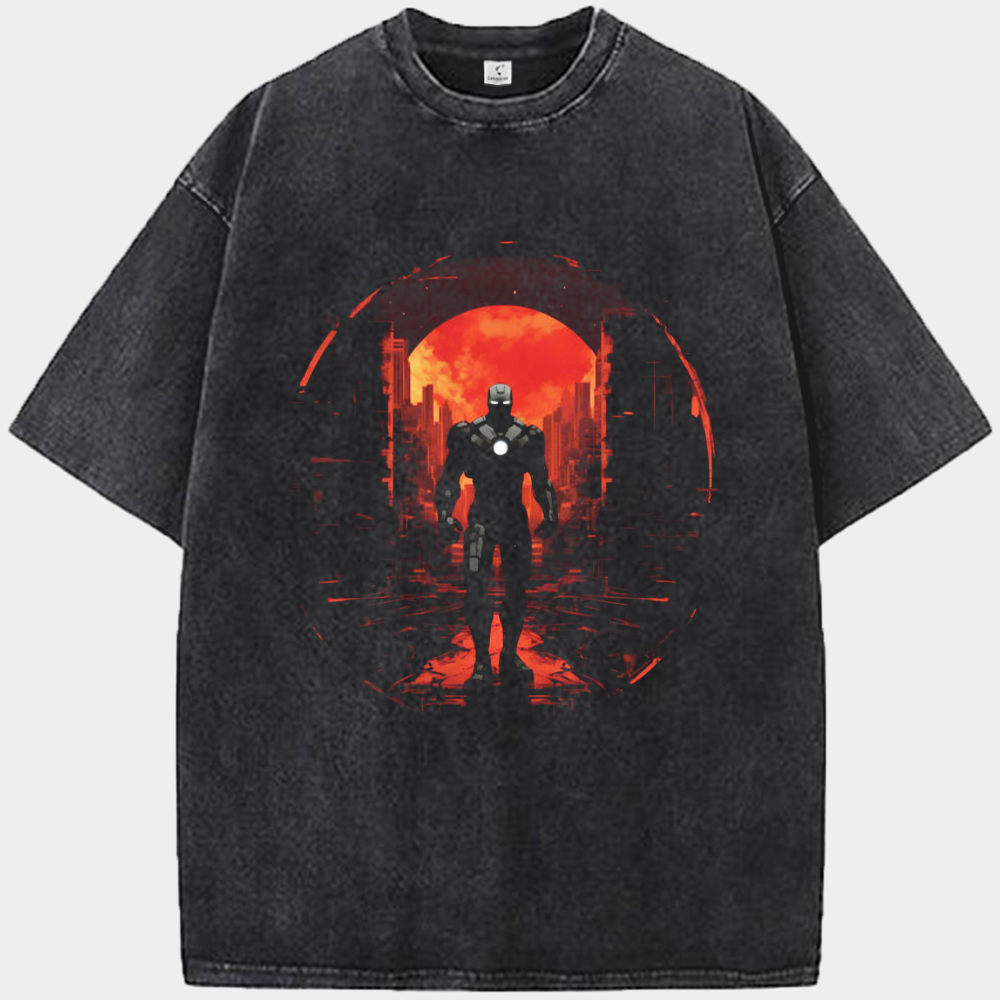 Marvel Iron Man Dark Apocalyptic City Print