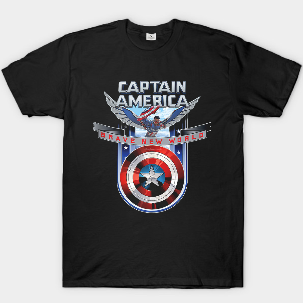 Marvel Captain America Brave New World Badge Shield Print