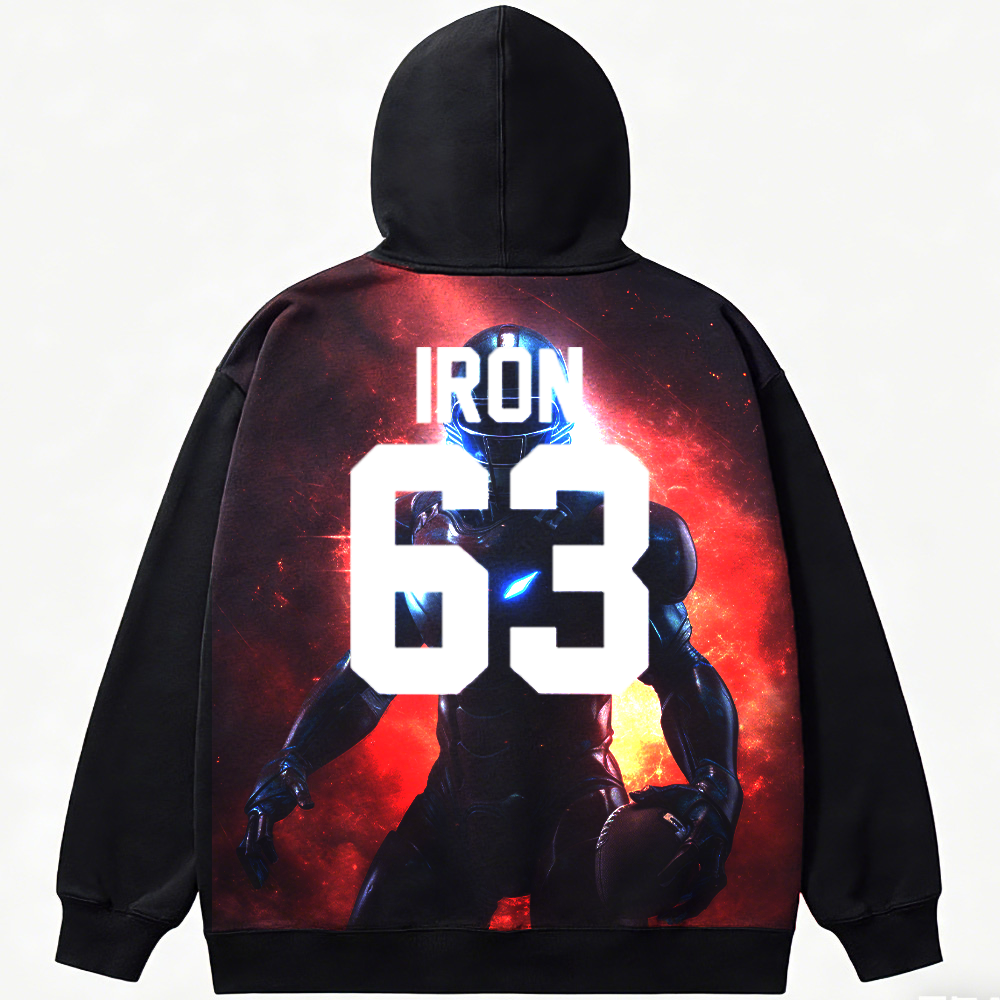 Marvel Iron Man "IRON 63" Football Armor Print