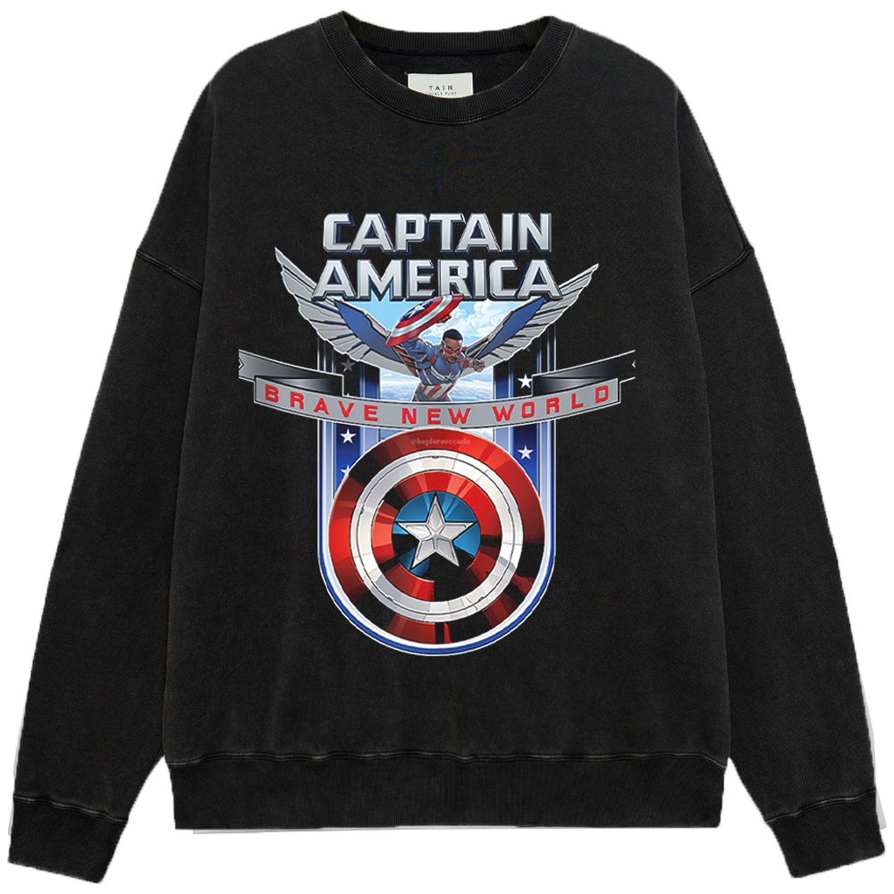 Marvel Captain America Brave New World Badge Shield Print