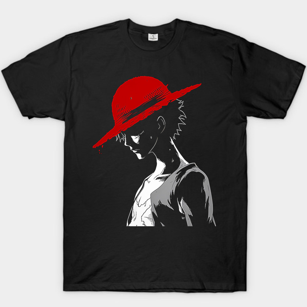 One Piece Luffy Red Hat Dark Style Print