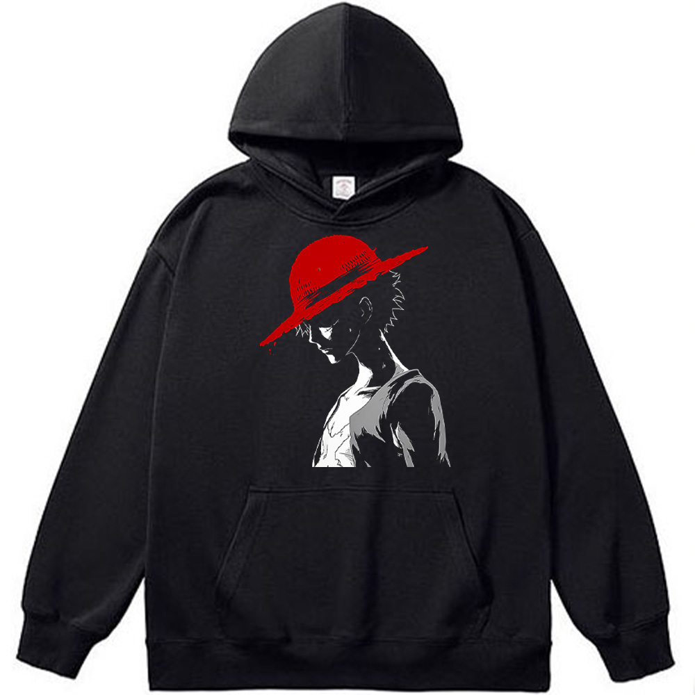 One Piece Luffy Red Hat Dark Style Print