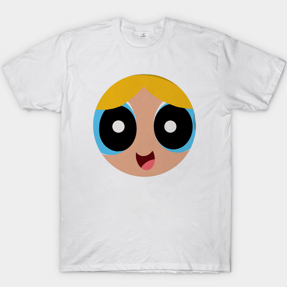 The Powerpuff Girls Bubbles Smiling Face Print