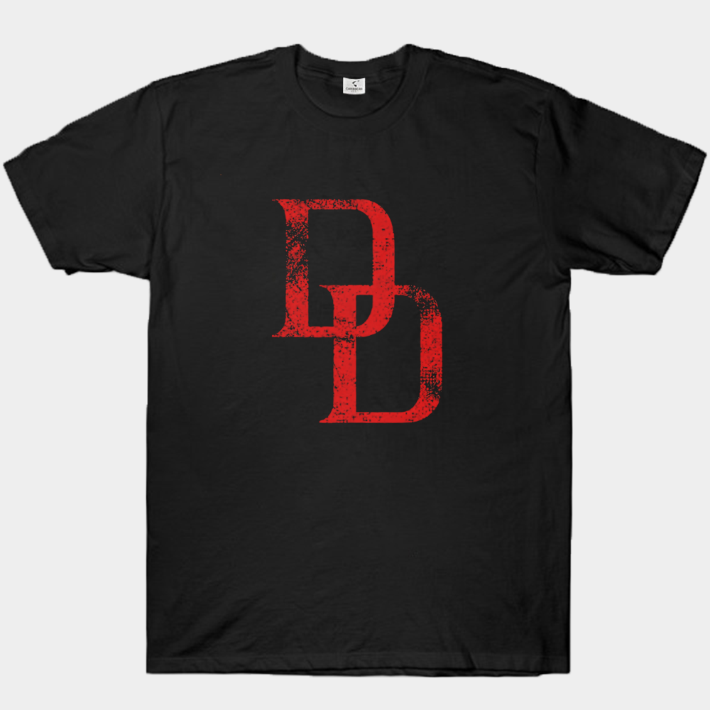 Marvel Daredevil Retro Worn DD Logo Print