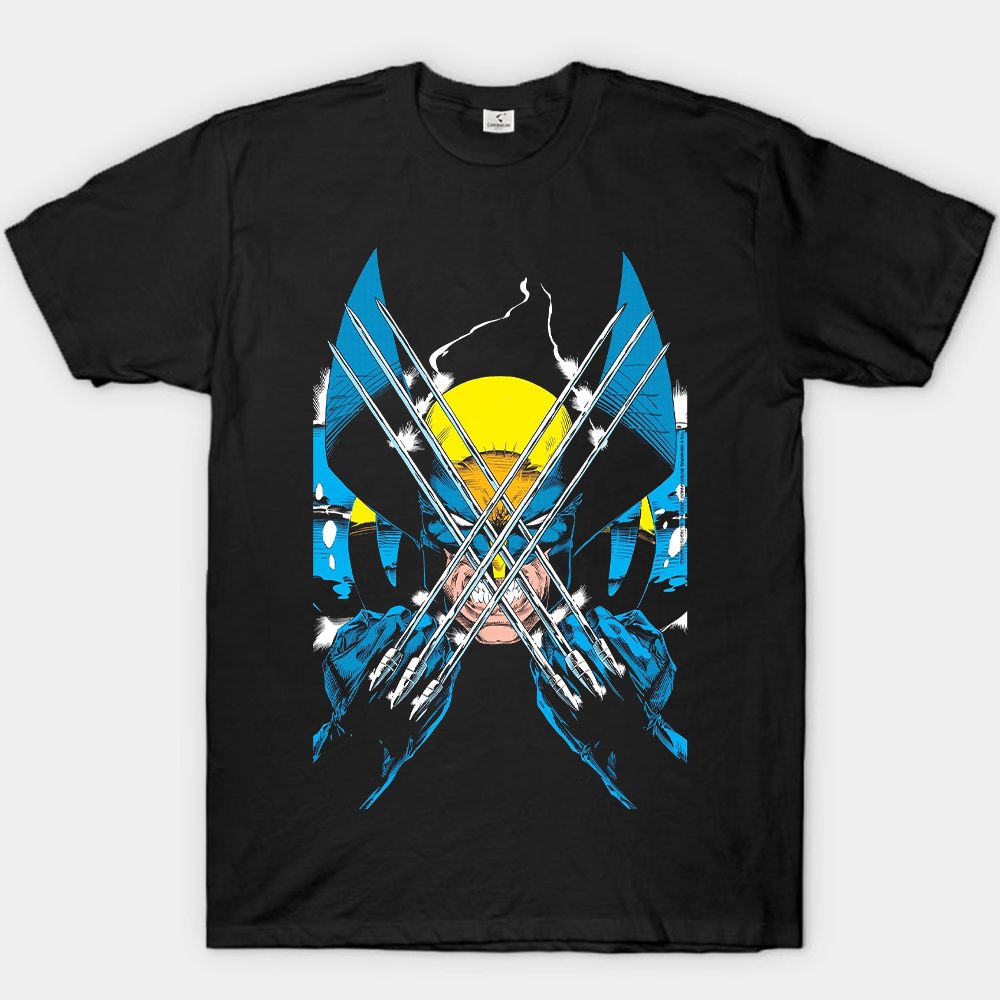 Marvel Wolverine Classic Crossed Claws Retro Print