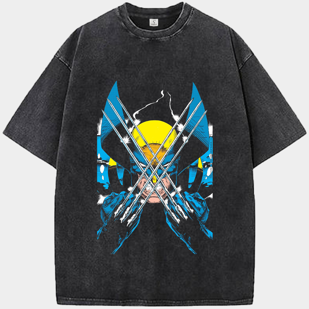 Marvel Wolverine Classic Crossed Claws Retro Print