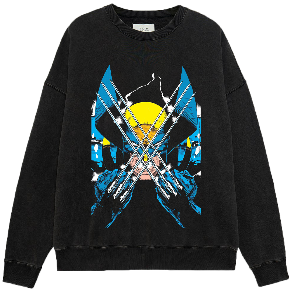 Marvel Wolverine Classic Crossed Claws Retro Print