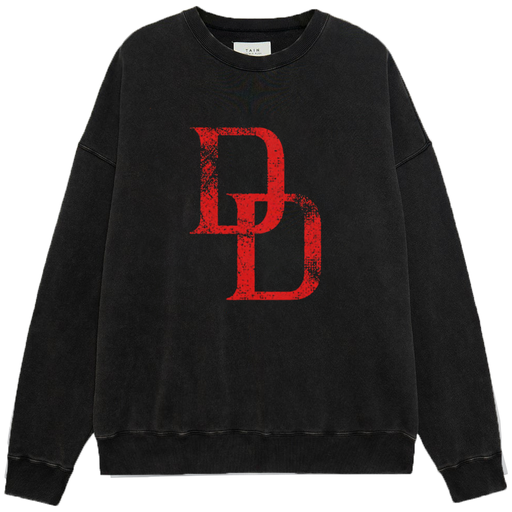Marvel Daredevil Retro Worn DD Logo Print