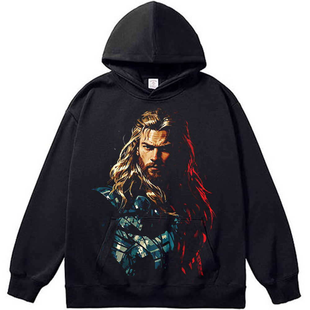 Marvel Thor Red & Blue Heavy Oil Painting Style Thor Print