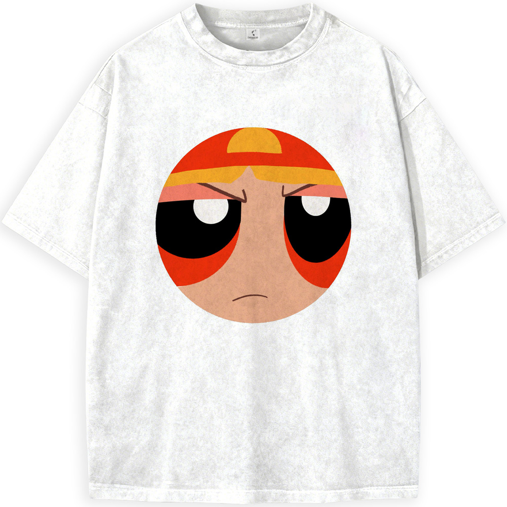 The Powerpuff Girls Rowdyruff Boys Brick Angry Face Print