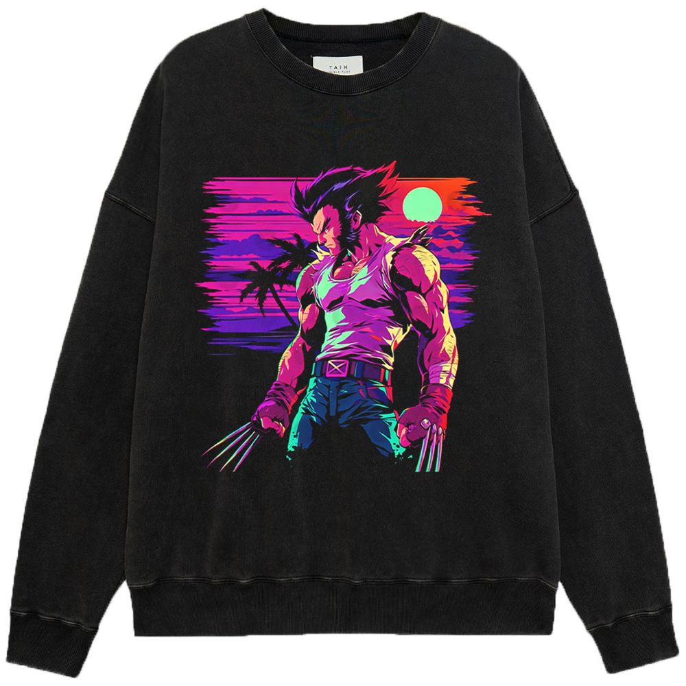 Marvel Wolverine Neon Sunset Berserker Synthwave Print