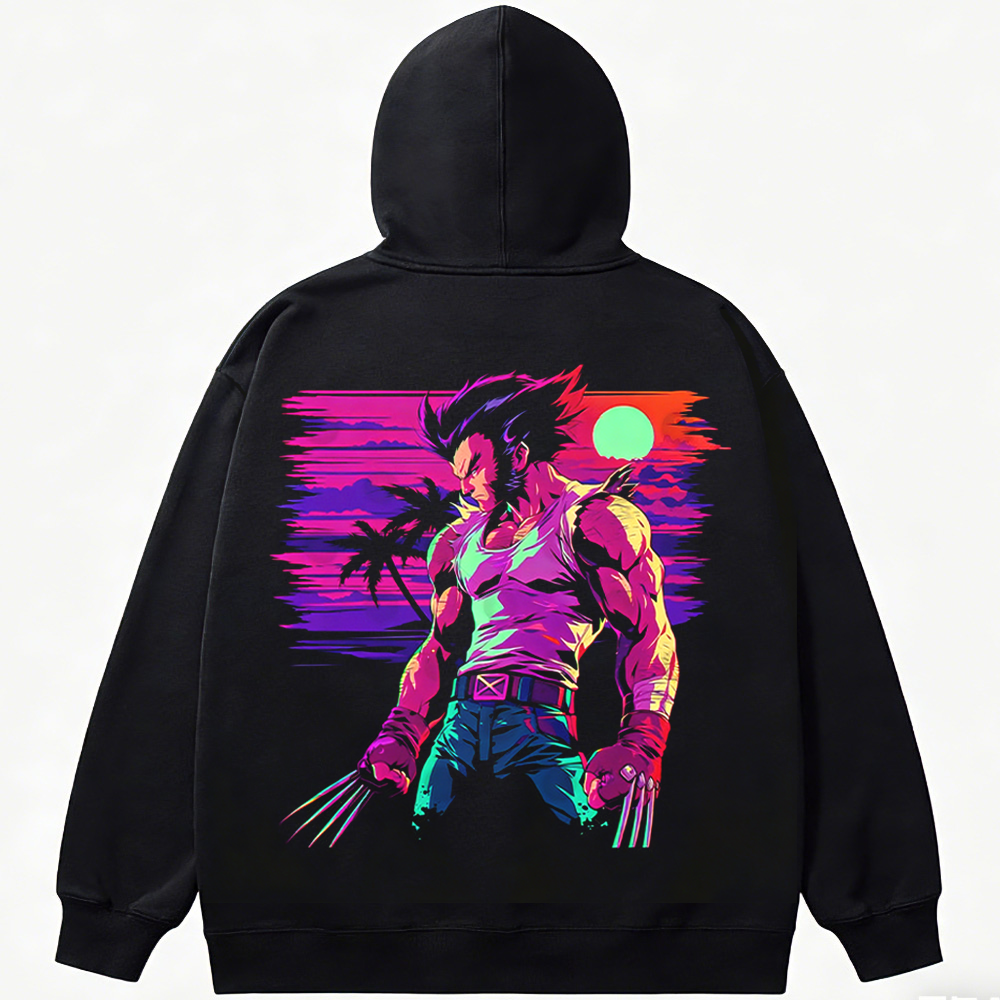 Marvel Wolverine Neon Sunset Berserker Synthwave Print