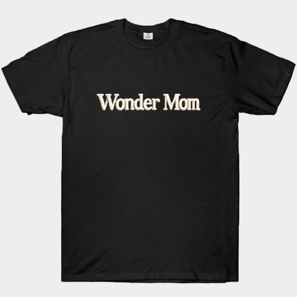 Marvel Wonder Man Minimalist White Text Logo Embroidered Print