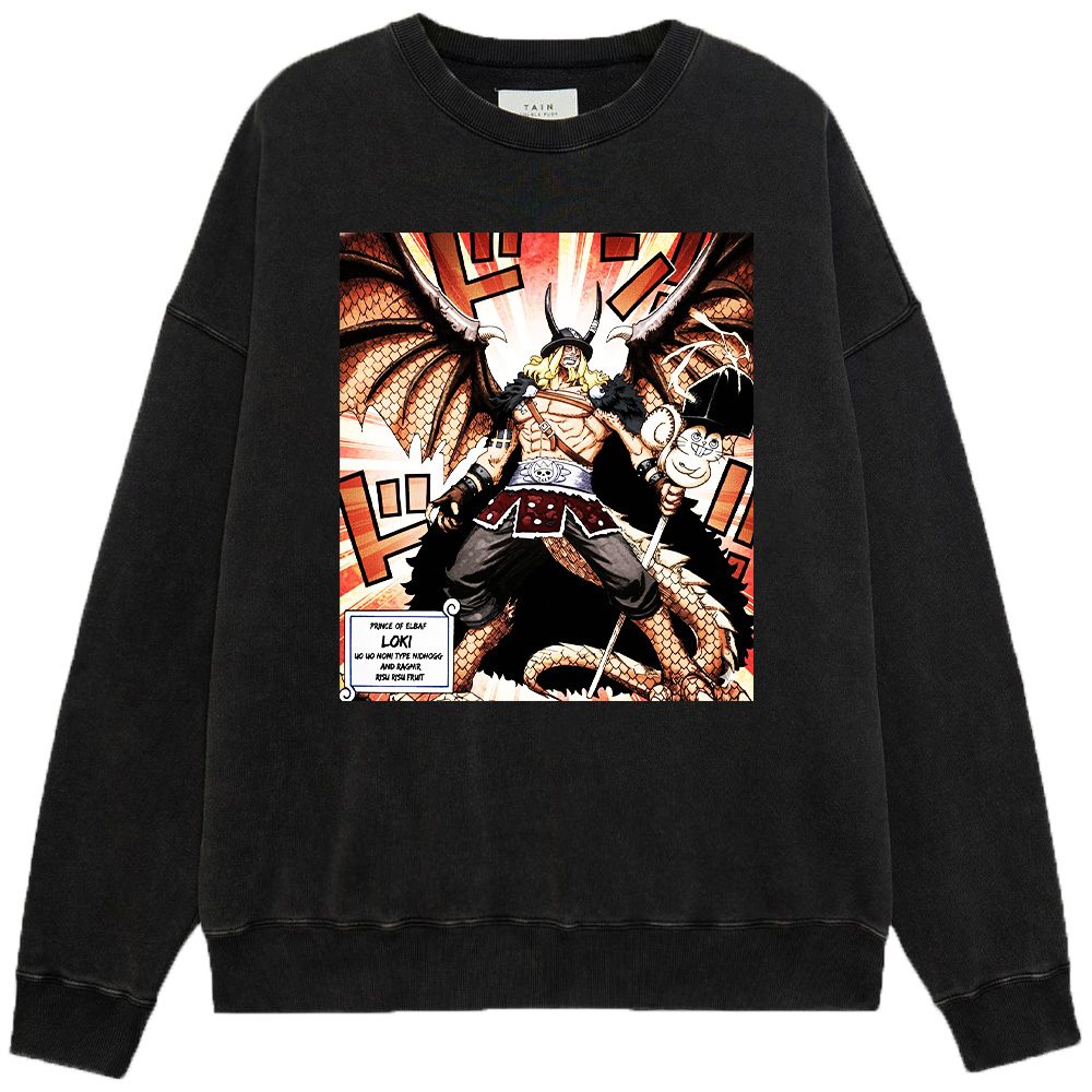 One Piece Loki Dragon Form Anime Style Print