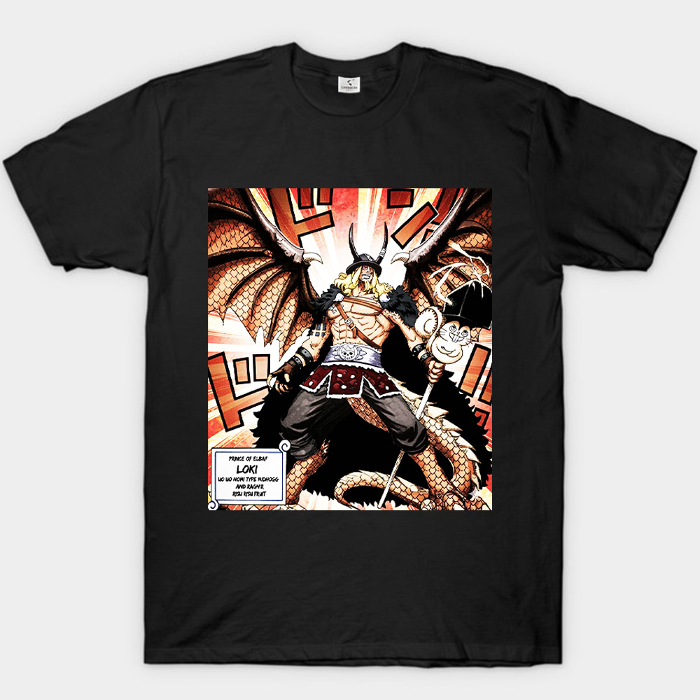 One Piece Loki Dragon Form Anime Style Print