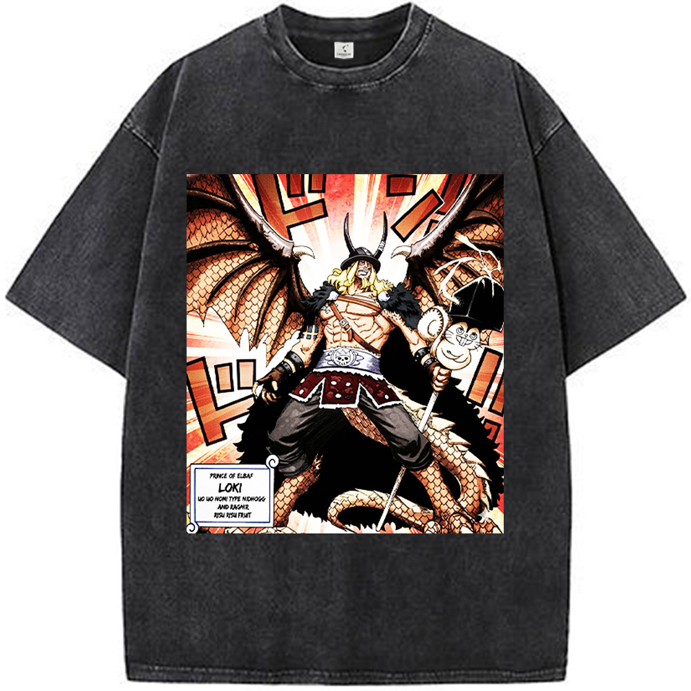 One Piece Loki Dragon Form Anime Style Print
