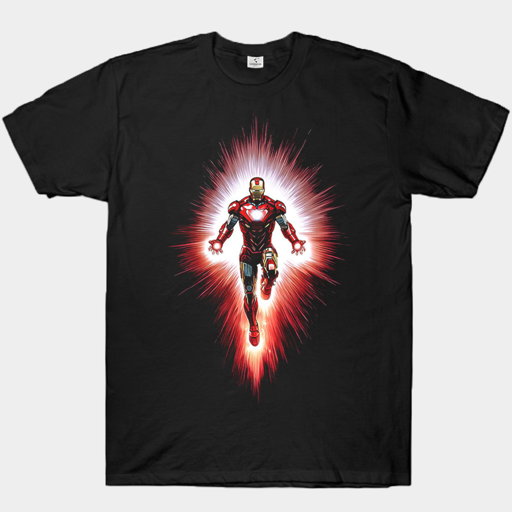 Marvel Iron Man Divine Light Flight Print