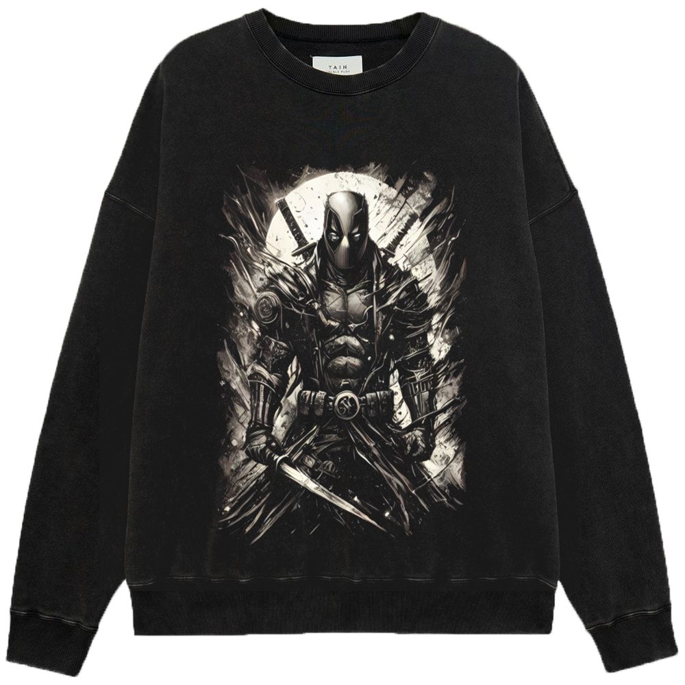 Marvel Deadpool Red Moon Meditative Pose Print